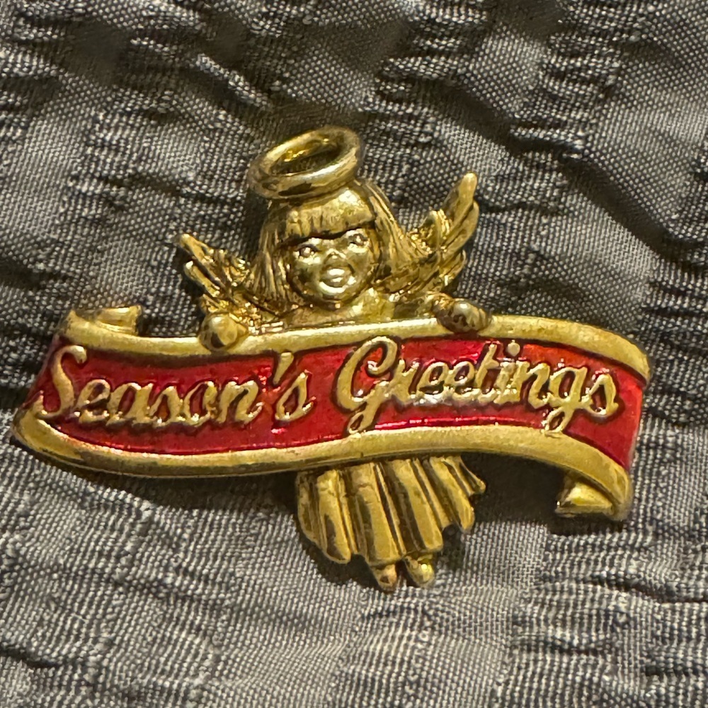 Danecraft Season's Greetings Angel Brooch View 3